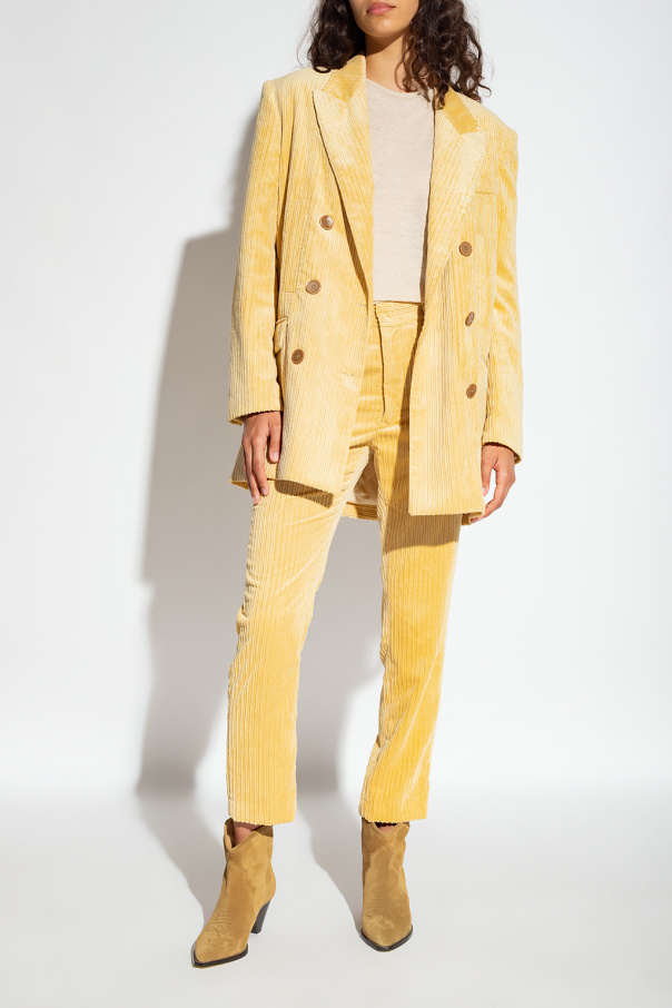 【送料&関税込】Isabel Marant oceany Crepe Blazer Isabel Marant Etoile Cikaito Blazer in Black & Ecru | FWRD